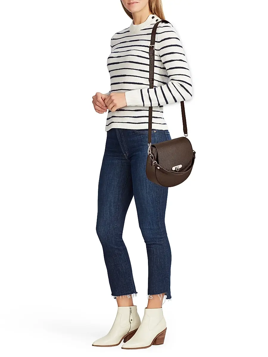 GiGi New York Women's Sophia Leather Saddle Bag | Thumbnail 2 GiGi New York Women's Sophia Leather Saddle Bag | Thumbnail 2
