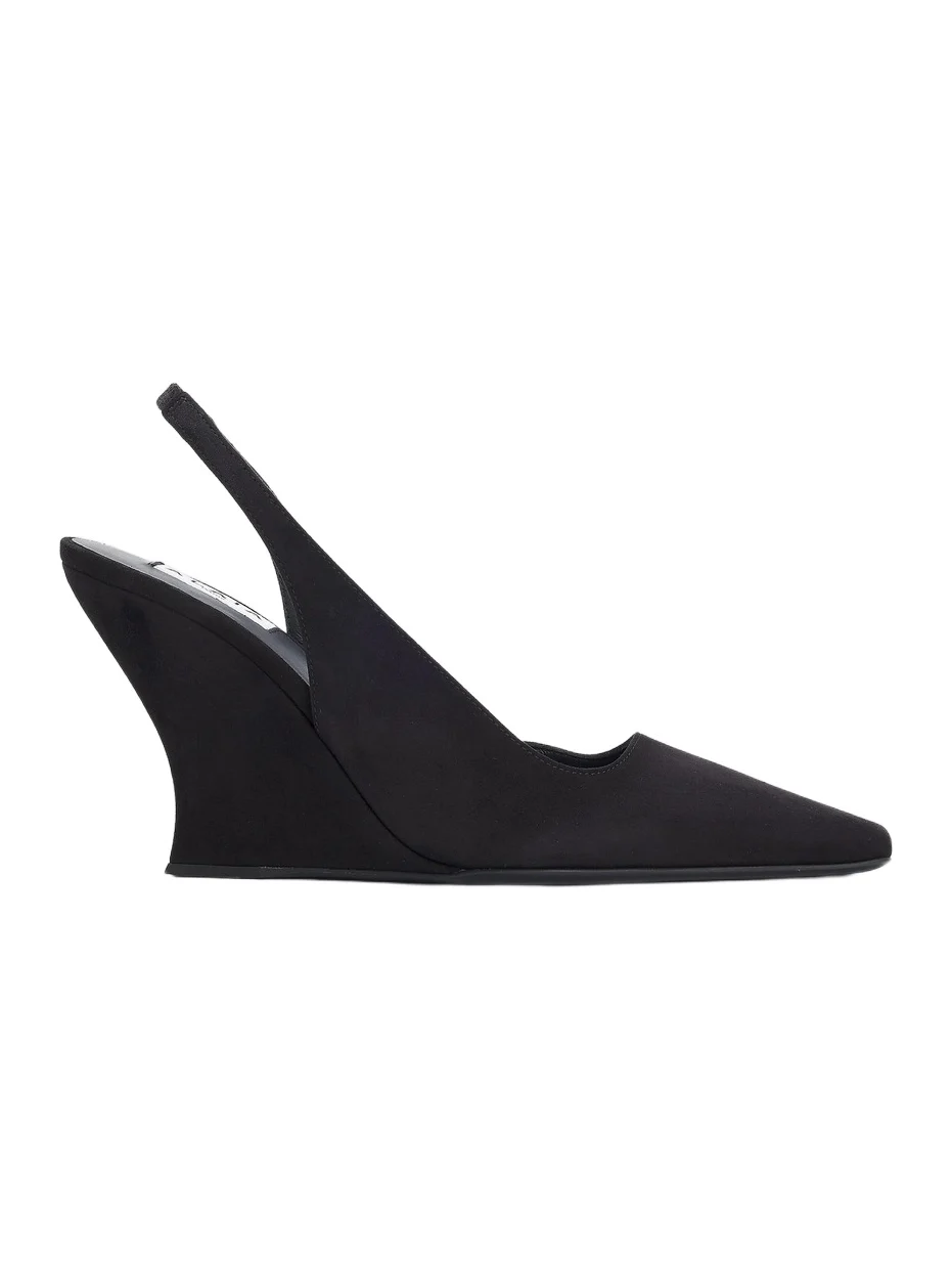 Women's 90MM Suede Wedge Slingback Pumps Women's 90MM Suede Wedge Slingback Pumps