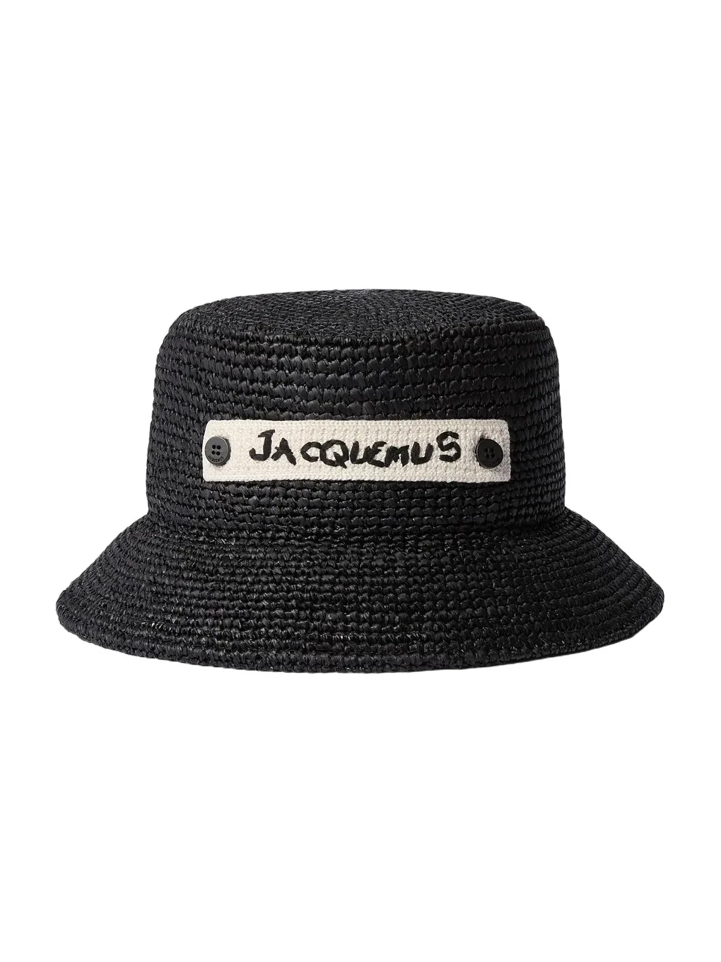 Jacquemus Men's Logo Raffia Bucket Hat