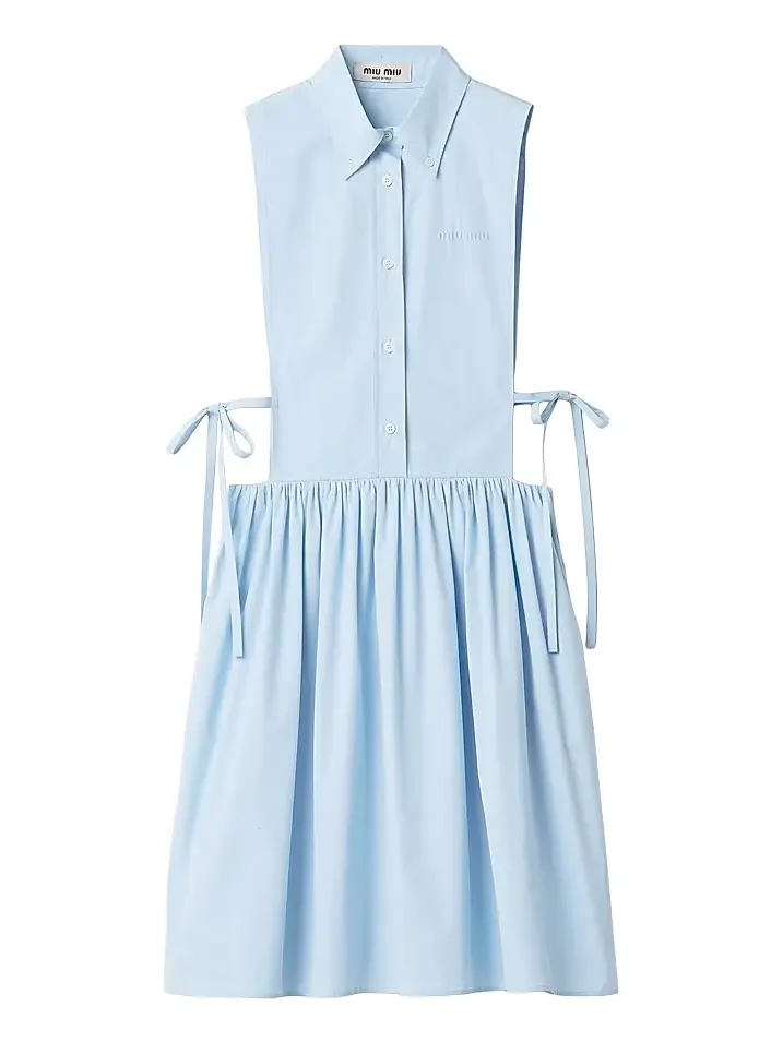 Women's Poplin Side Tie Dress