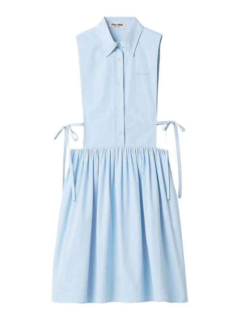 Miu Miu Women's Poplin Side Tie Dress