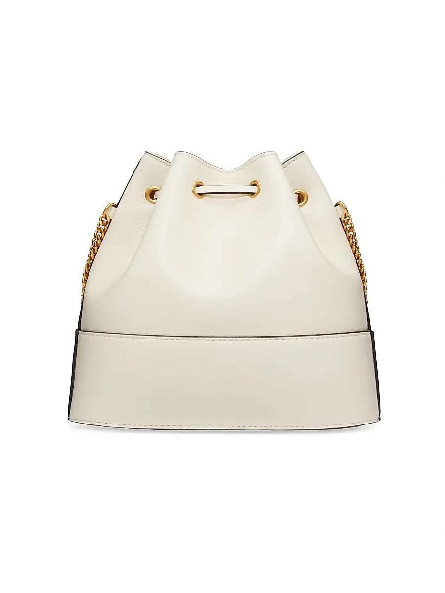 Valentino Women's Mini VLogo Signature Bucket Bag in Nappa Leather - Light Ivory | Thumbnail 3 Valentino Women's Mini VLogo Signature Bucket Bag in Nappa Leather - Light Ivory | Thumbnail 3