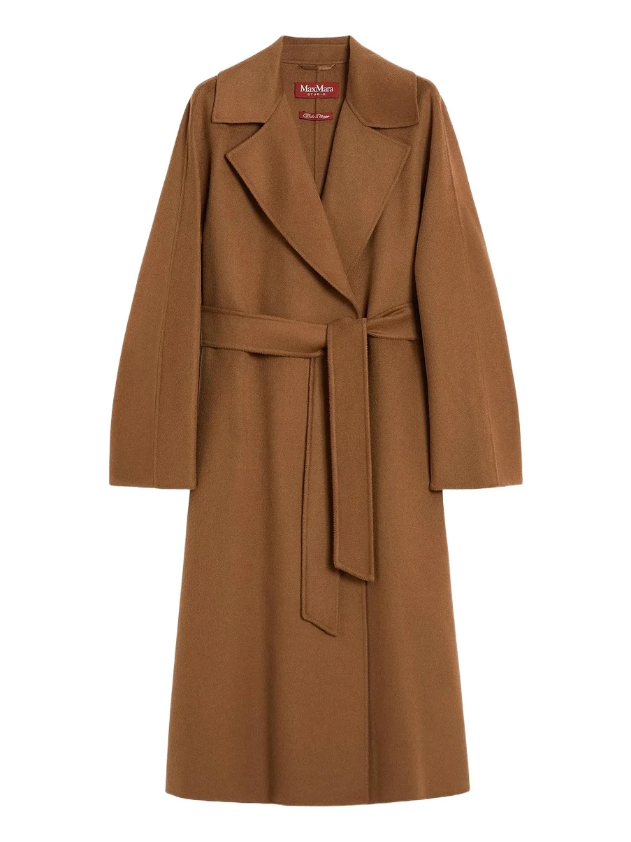Women's Wool Cashmere and Silk Coat - Camel