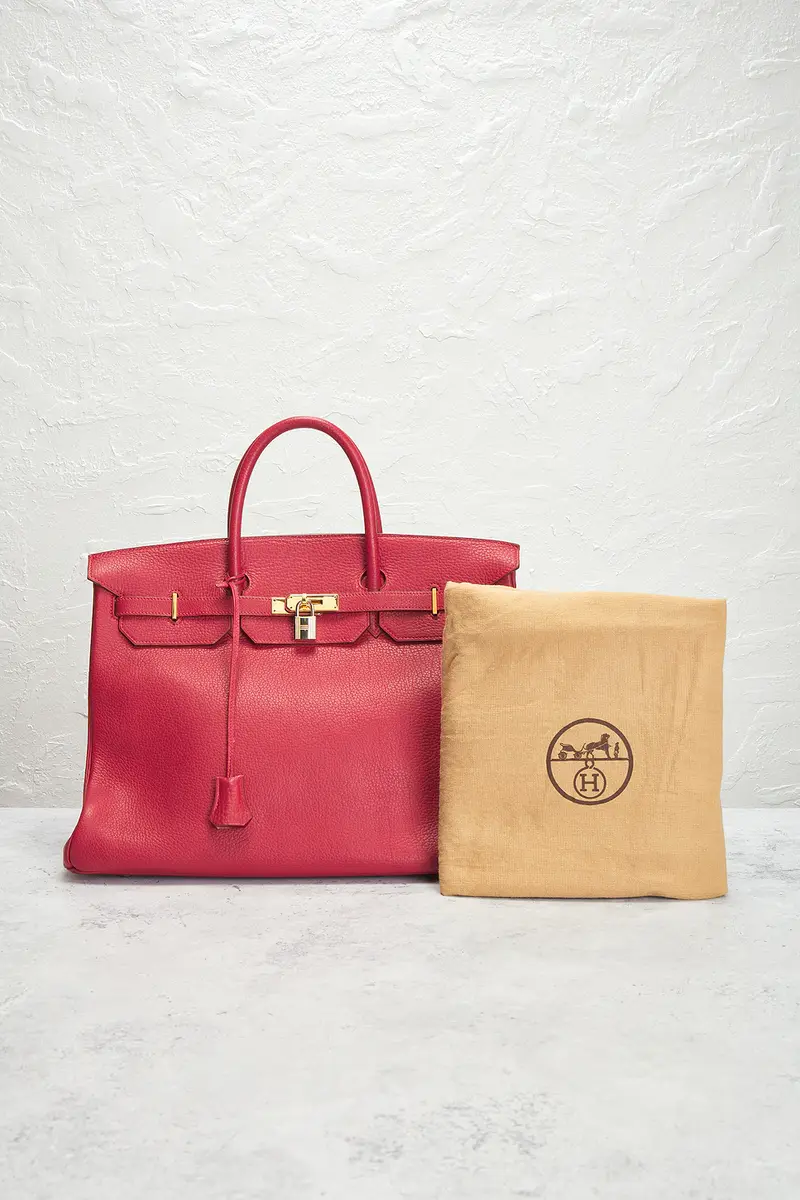 HERMÈS 1992 Fjord Birkin 40 Retourne Handbag | Thumbnail 12 HERMÈS 1992 Fjord Birkin 40 Retourne Handbag | Thumbnail 12
