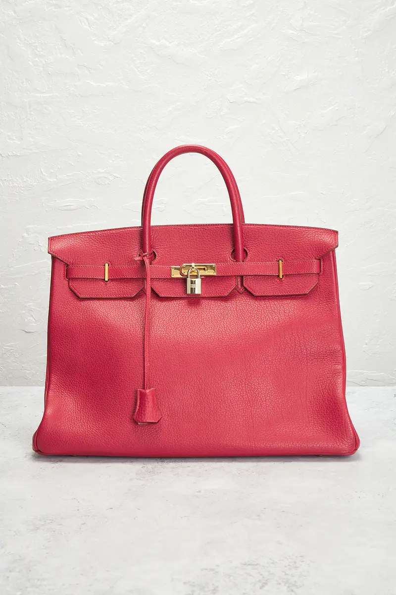 HERMÈS 1992 Fjord Birkin 40 Retourne Handbag | Thumbnail 4 HERMÈS 1992 Fjord Birkin 40 Retourne Handbag | Thumbnail 4