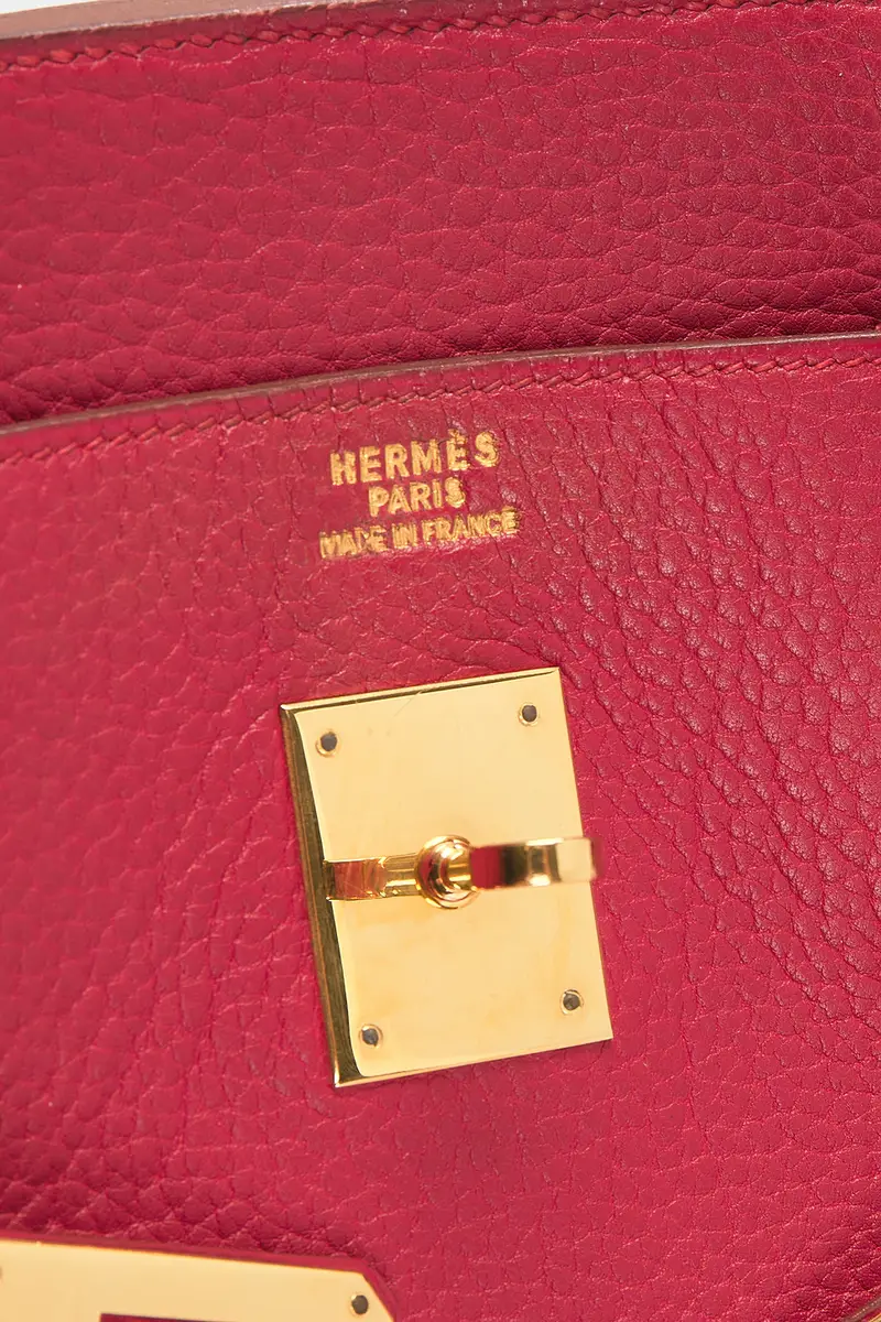 HERMÈS 1992 Fjord Birkin 40 Retourne Handbag | Thumbnail 8 HERMÈS 1992 Fjord Birkin 40 Retourne Handbag | Thumbnail 8