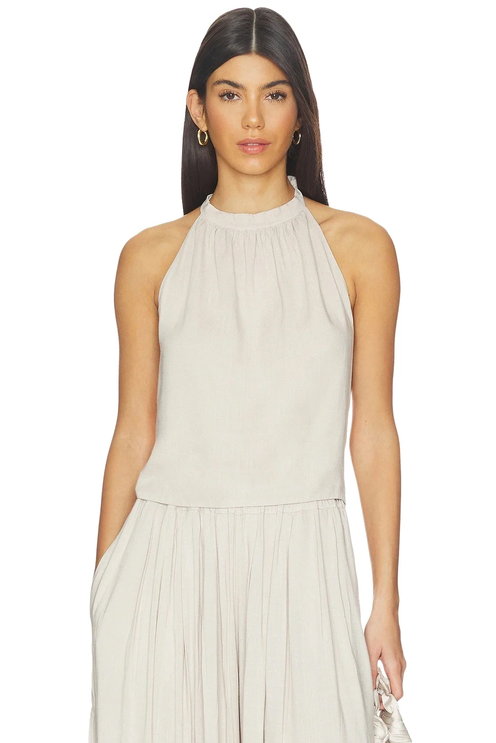 Ripley Rader Linen Tie Back Halter Top