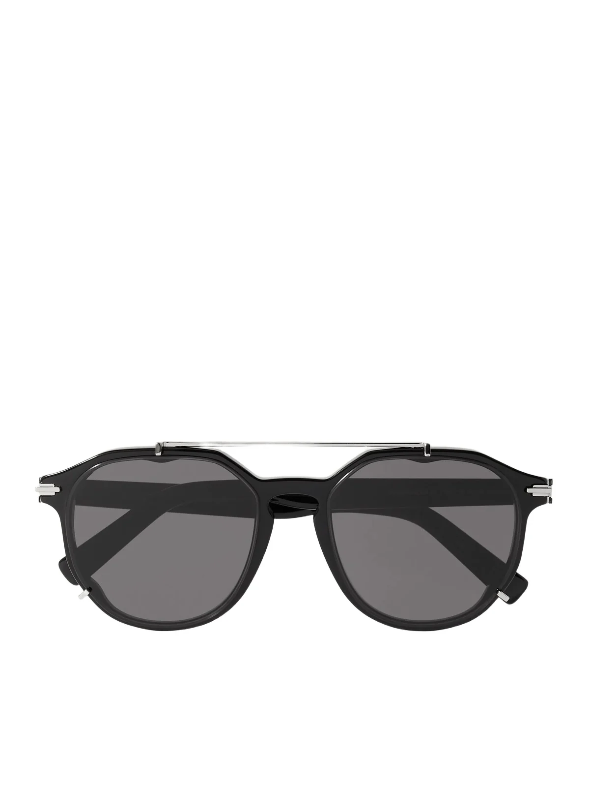 DIOR Eyewear DiorBlackSuit RI Double-Bridge Round-Frame Acetate and Silver-Tone Metal Sunglasses - Men
