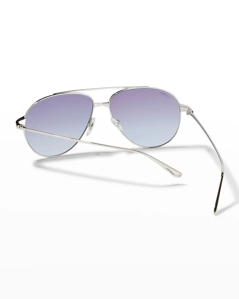 Cartier Santos Screw Metal Aviator Sunglasses | Thumbnail 2 Cartier Santos Screw Metal Aviator Sunglasses | Thumbnail 2