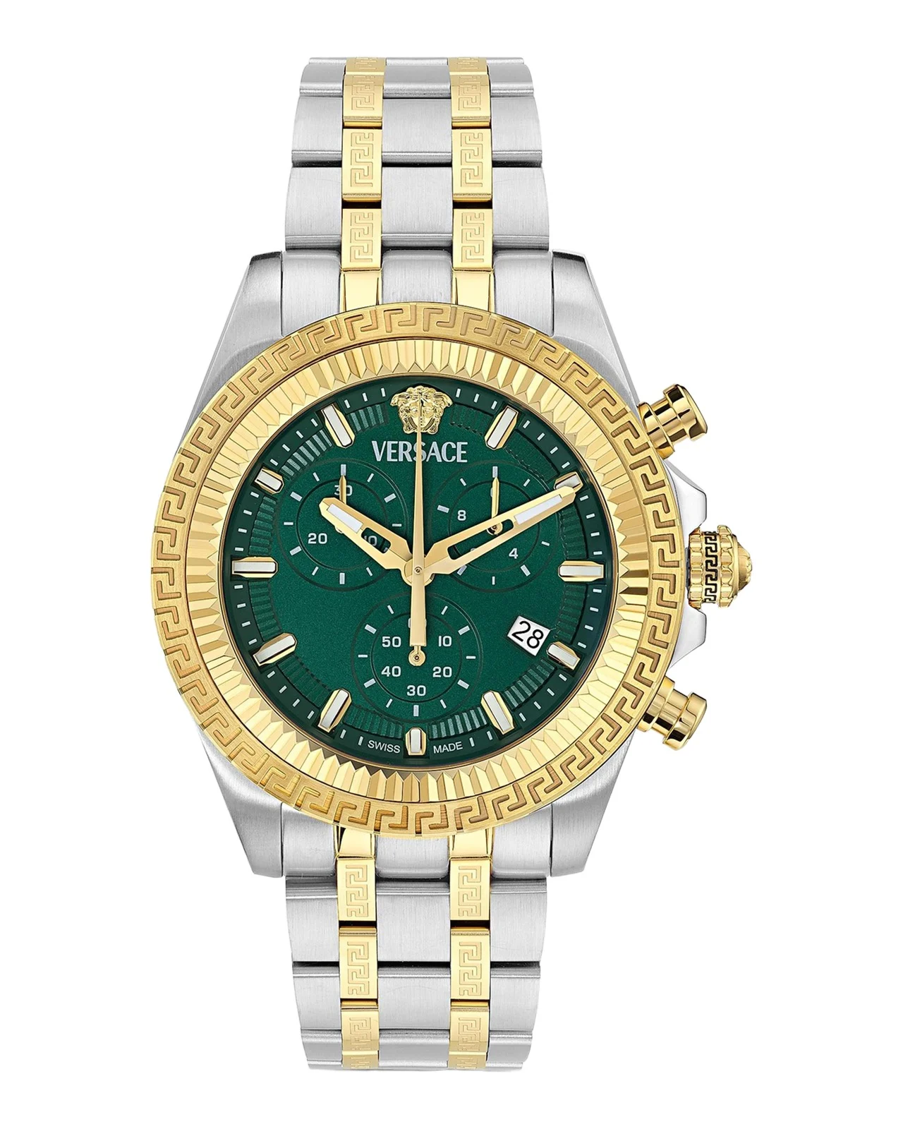 Versace Men's Fornax 43mm Two-Tone Bracelet Watch