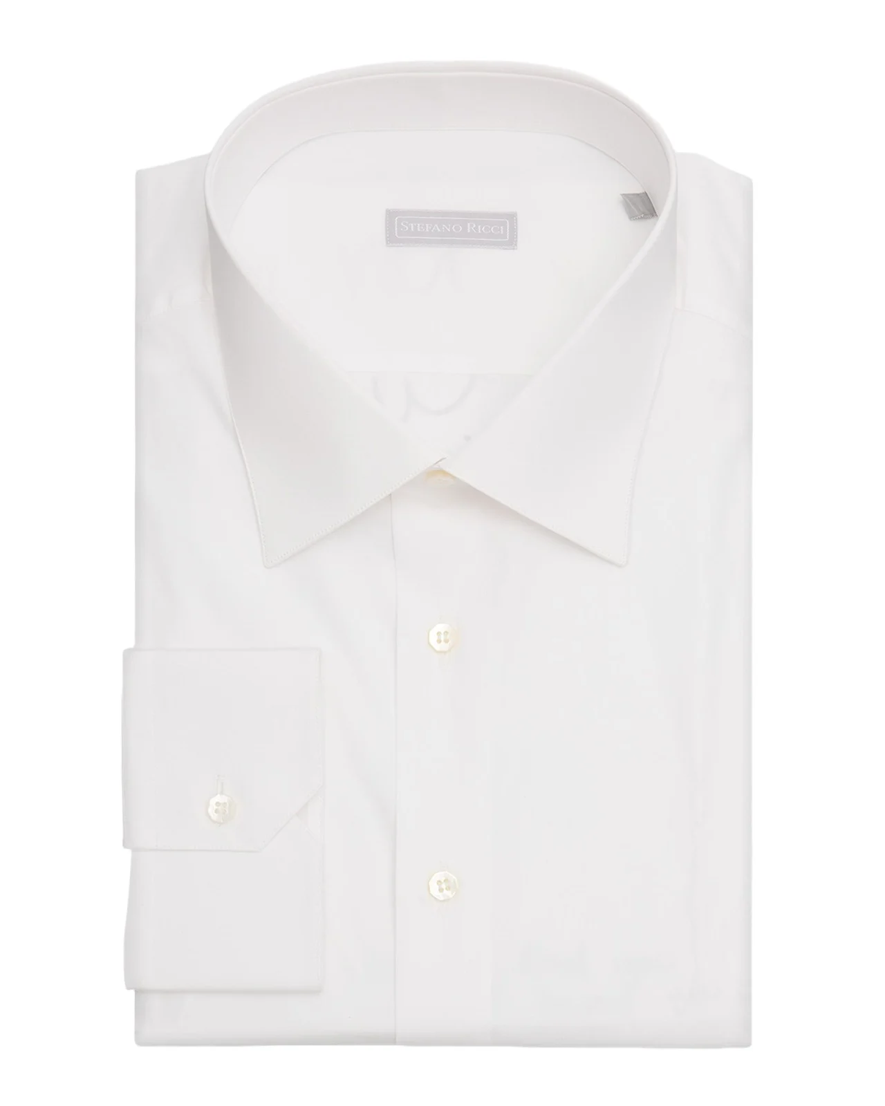 Men's Solid Cotton Point-Collar Dress Shirt Men's Solid Cotton Point-Collar Dress Shirt