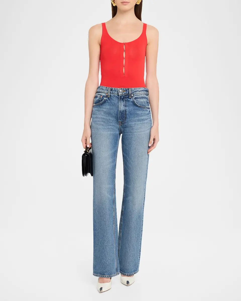 Brandon Maxwell The Scarlett Scoop-Neck Sleeveless Bodysuit | Thumbnail 2