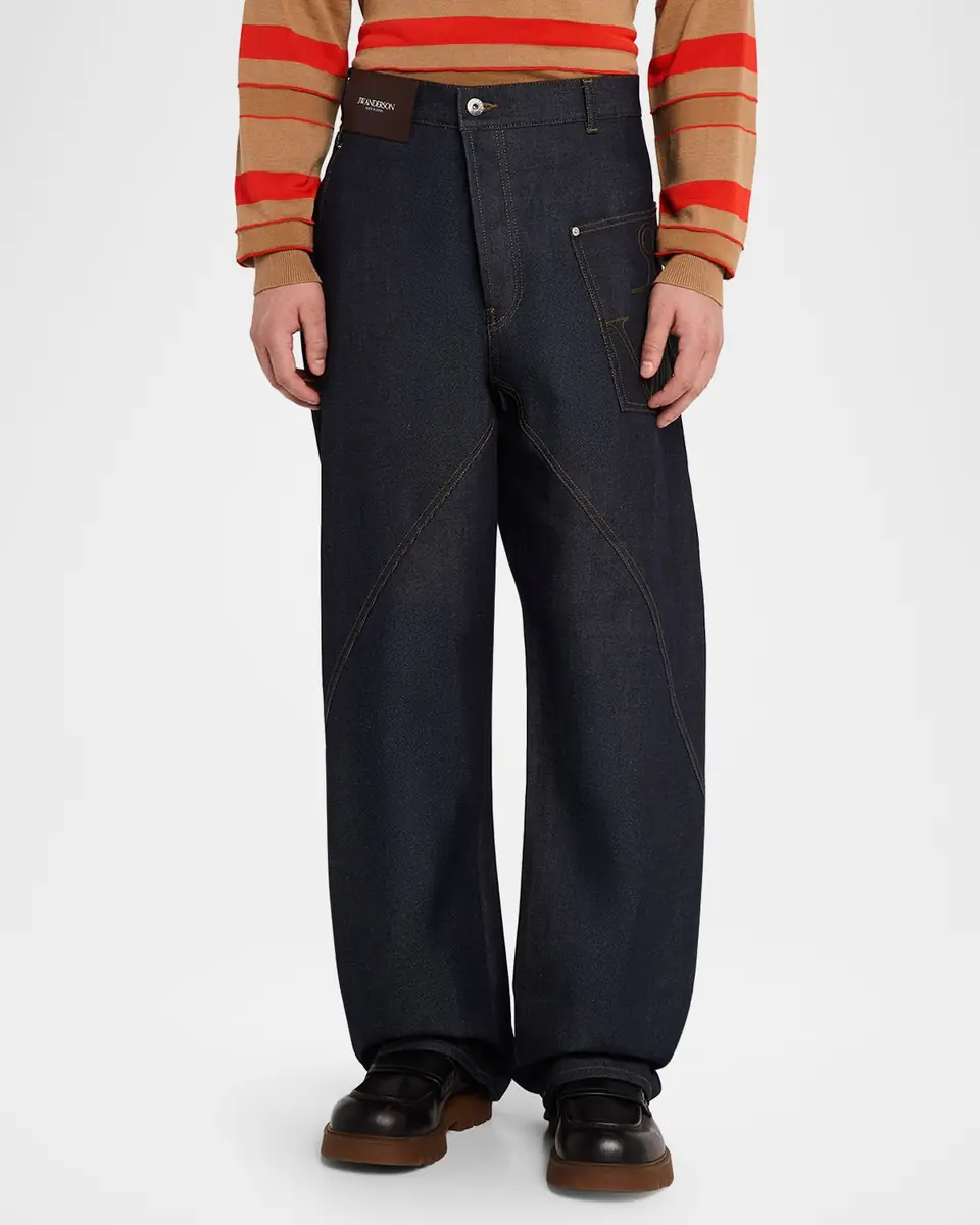 JW Anderson Men's Twisted Workwear Denim Jeans | Thumbnail 3 JW Anderson Men's Twisted Workwear Denim Jeans | Thumbnail 3