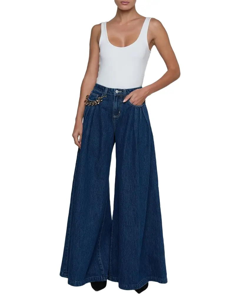 Chayse Pleated Wide-Leg Jeans Chayse Pleated Wide-Leg Jeans