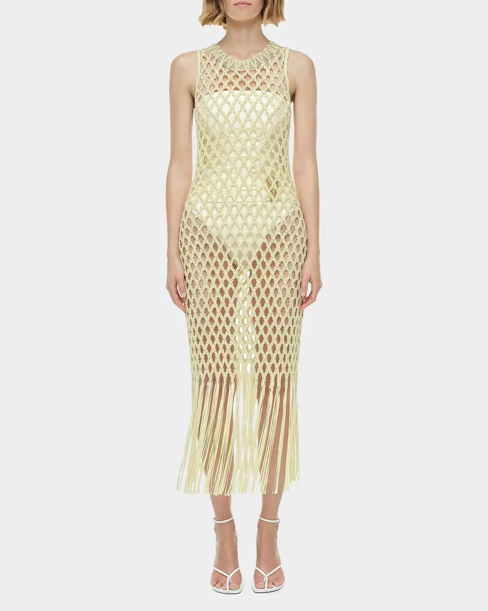 Simkhai Jensen Macrame Midi Dress | Thumbnail 3 Simkhai Jensen Macrame Midi Dress | Thumbnail 3