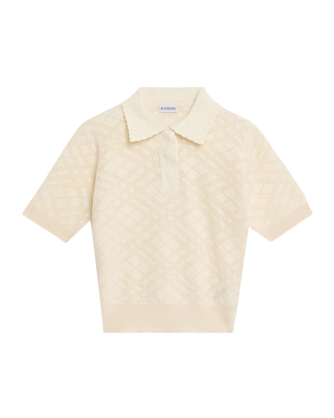 Petra Check-Knit Wool-Silk Polo Shirt Petra Check-Knit Wool-Silk Polo Shirt