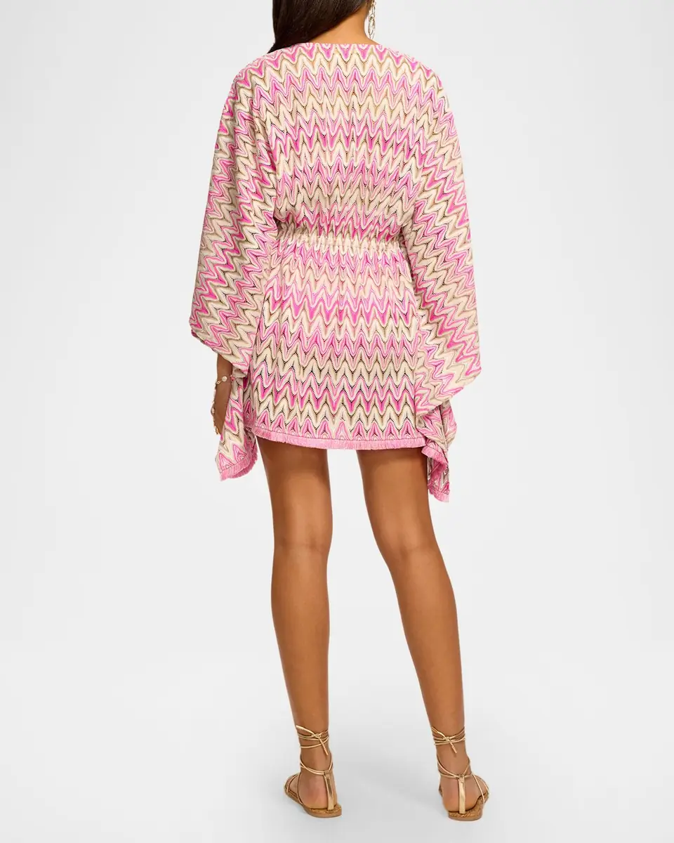 Ramy Brook McKala Zig-Zag Knit Caftan Coverup | Thumbnail 3