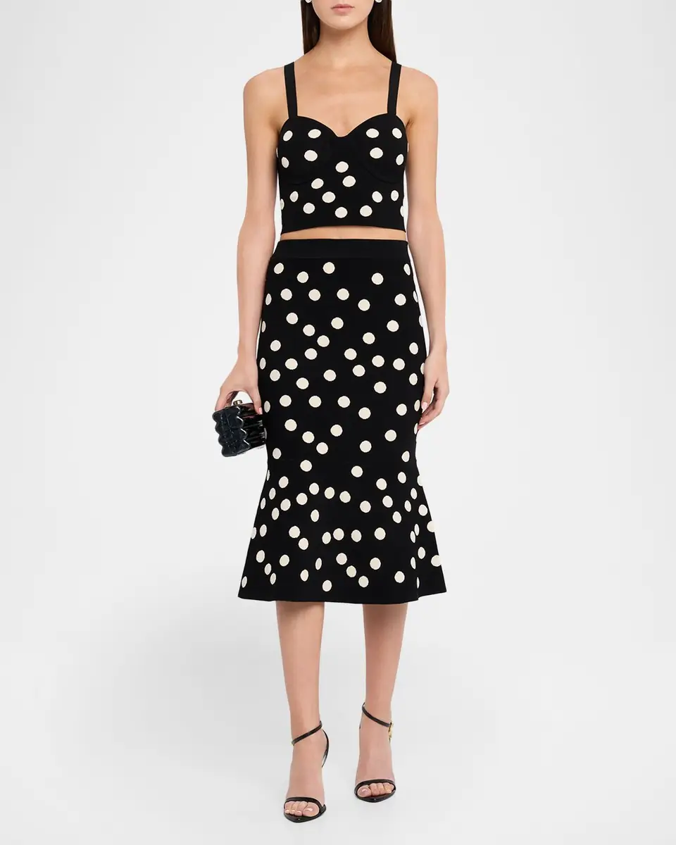 L'Agence Tula Polka Dot Knit Bra Top | Thumbnail 2