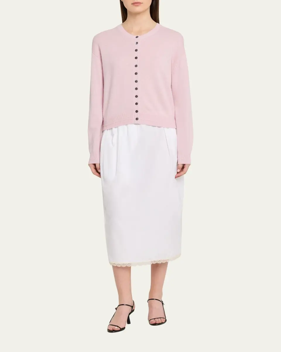 Maria McManus Lace-Trim Midi Tulip Skirt | Thumbnail 6