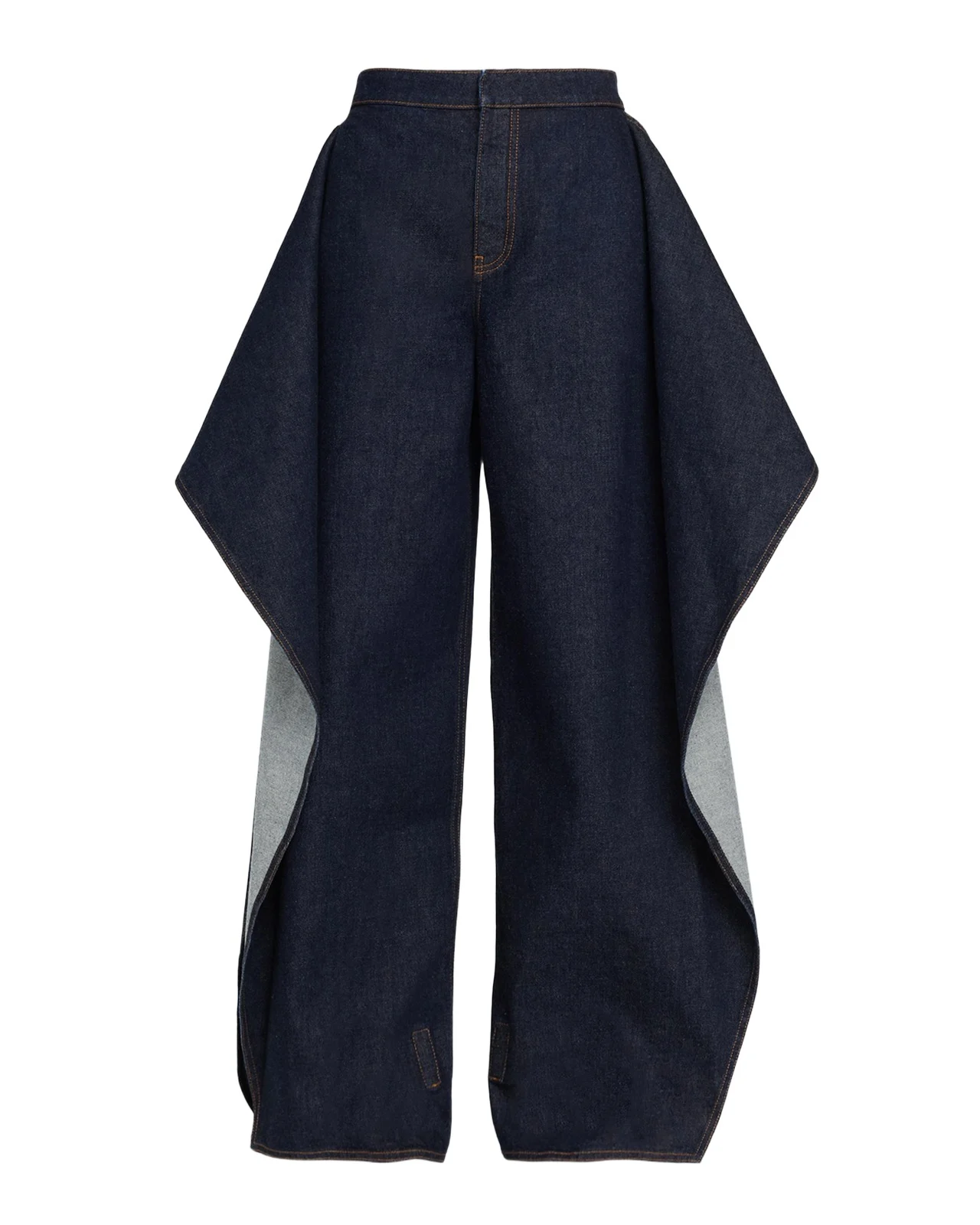 Ruffle Flap Wide-Leg Denim Pants Ruffle Flap Wide-Leg Denim Pants