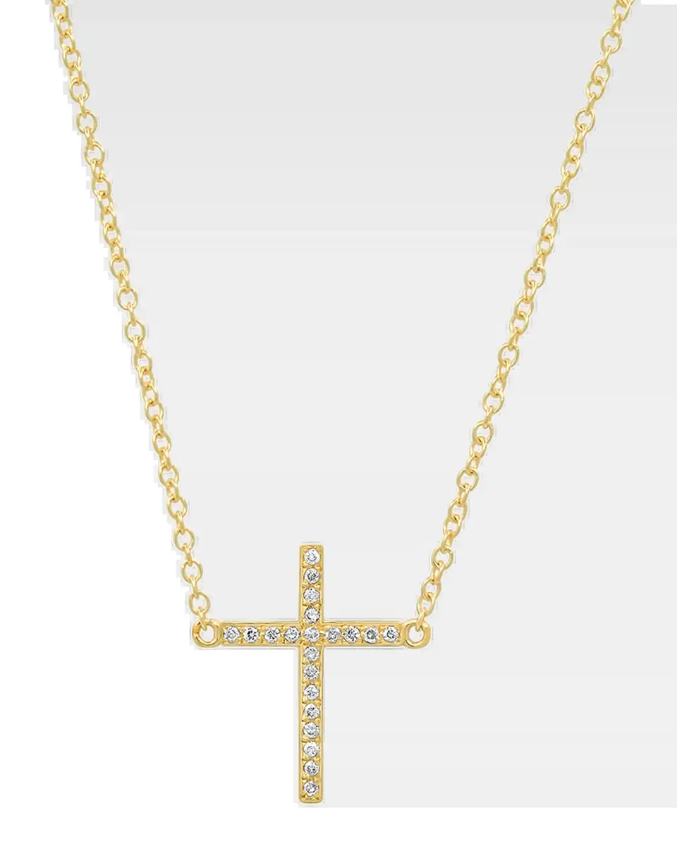 Jennifer Meyer 18K Cross Necklace with Diamonds | Thumbnail 2 Jennifer Meyer 18K Cross Necklace with Diamonds | Thumbnail 2