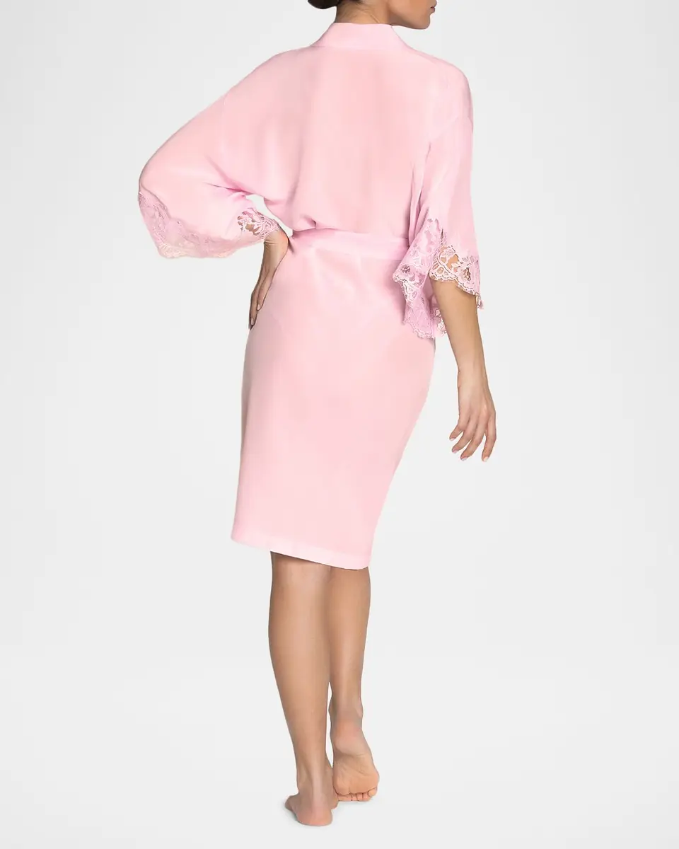 Lise Charmel Lace-Trim Silk Crepe Robe | Thumbnail 3
