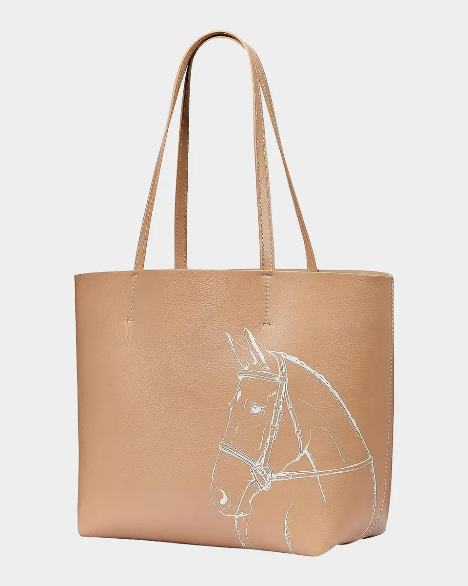 GiGi New York x Melissa Bamber Hunter Horse-Printed Leather Tote Bag | Thumbnail 3 GiGi New York x Melissa Bamber Hunter Horse-Printed Leather Tote Bag | Thumbnail 3