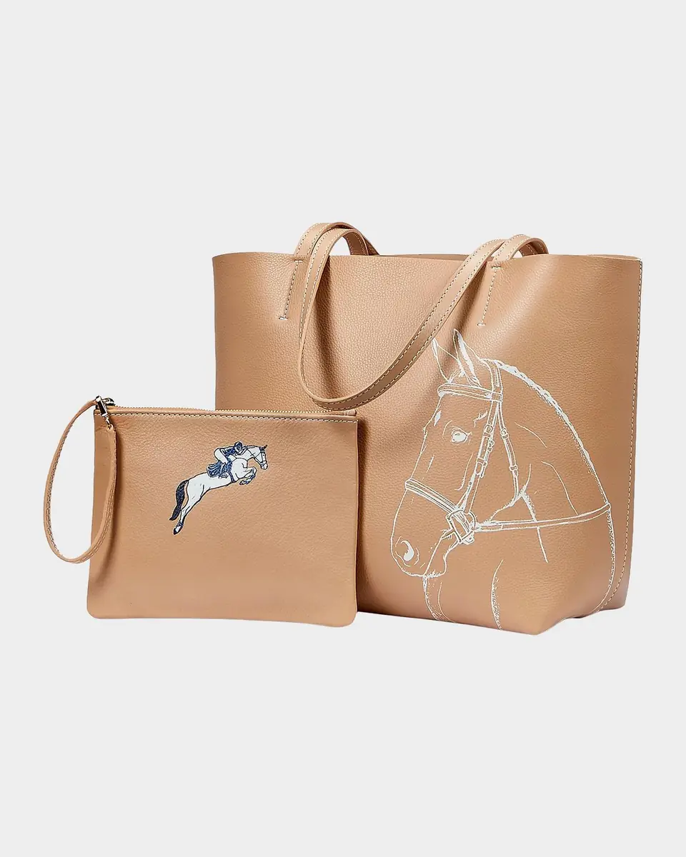 GiGi New York x Melissa Bamber Hunter Horse-Printed Leather Tote Bag | Thumbnail 5 GiGi New York x Melissa Bamber Hunter Horse-Printed Leather Tote Bag | Thumbnail 5