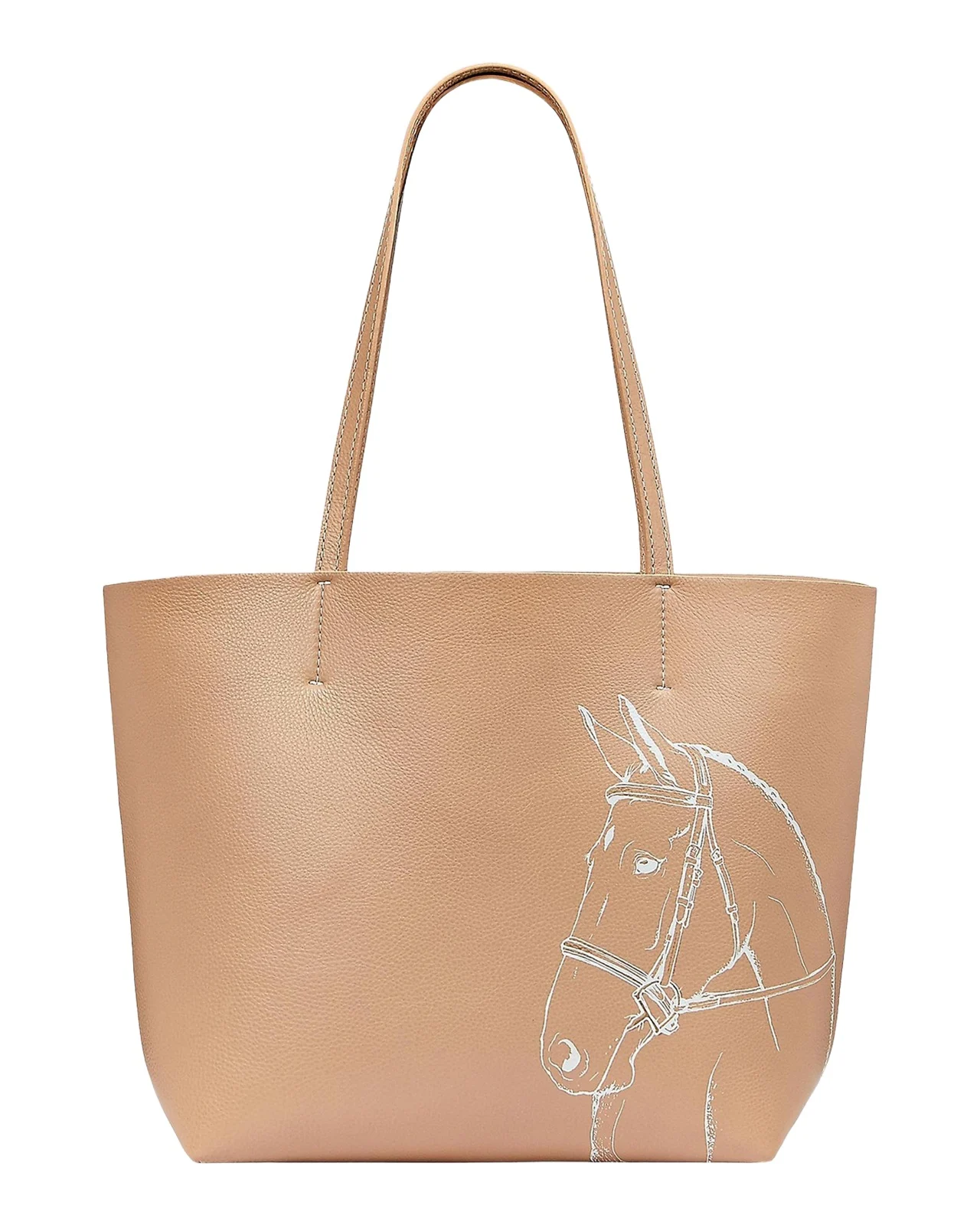 x Melissa Bamber Hunter Horse-Printed Leather Tote Bag x Melissa Bamber Hunter Horse-Printed Leather Tote Bag