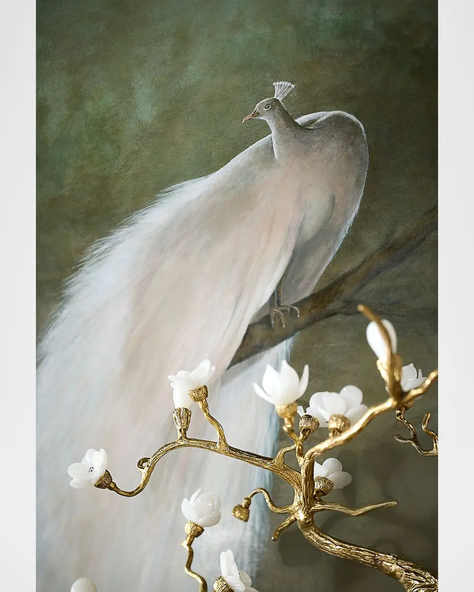 John-Richard Collection "The White Peacock" Framed Giclee by Debra Ferrari | Thumbnail 2 John-Richard Collection "The White Peacock" Framed Giclee by Debra Ferrari | Thumbnail 2