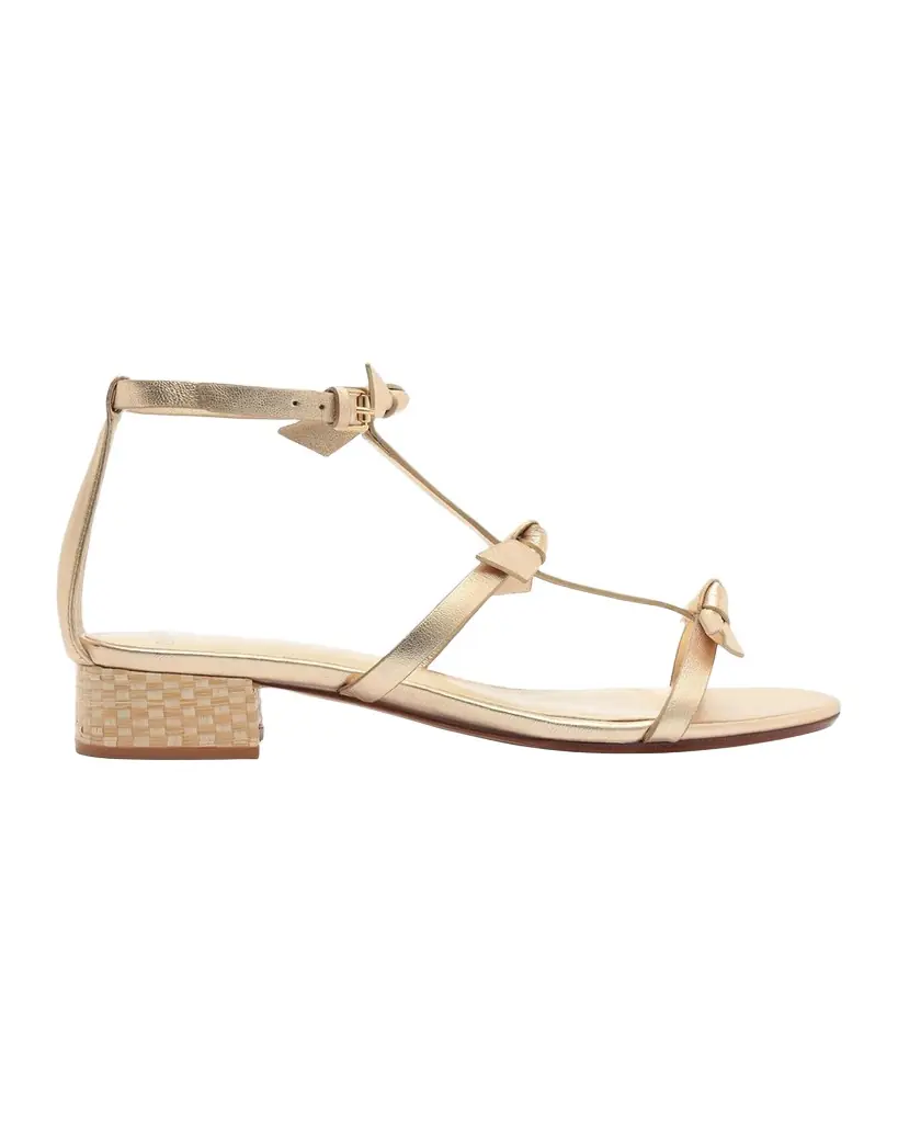 Alexandre Birman Slim Lolita Leather & Raffia Wedge Sandals | Image 1 Alexandre Birman Slim Lolita Leather & Raffia Wedge Sandals | Image 1