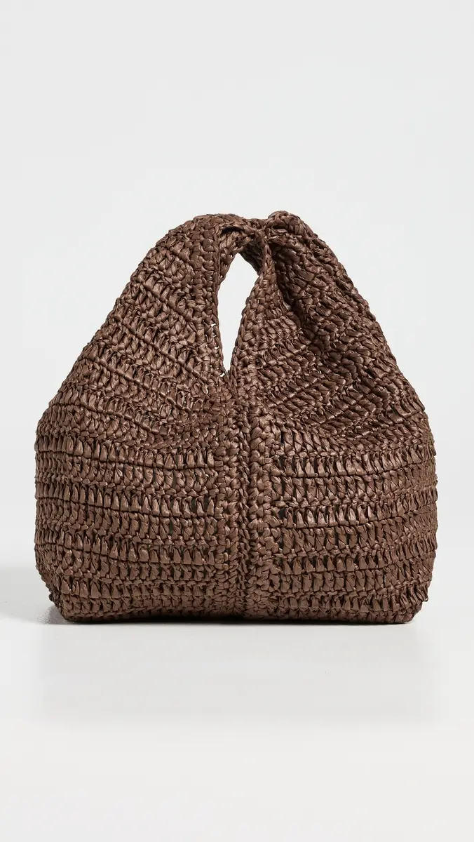 A.L.C. A. L.C. Simone Raffia Bag Chocolate One Size | Thumbnail 2