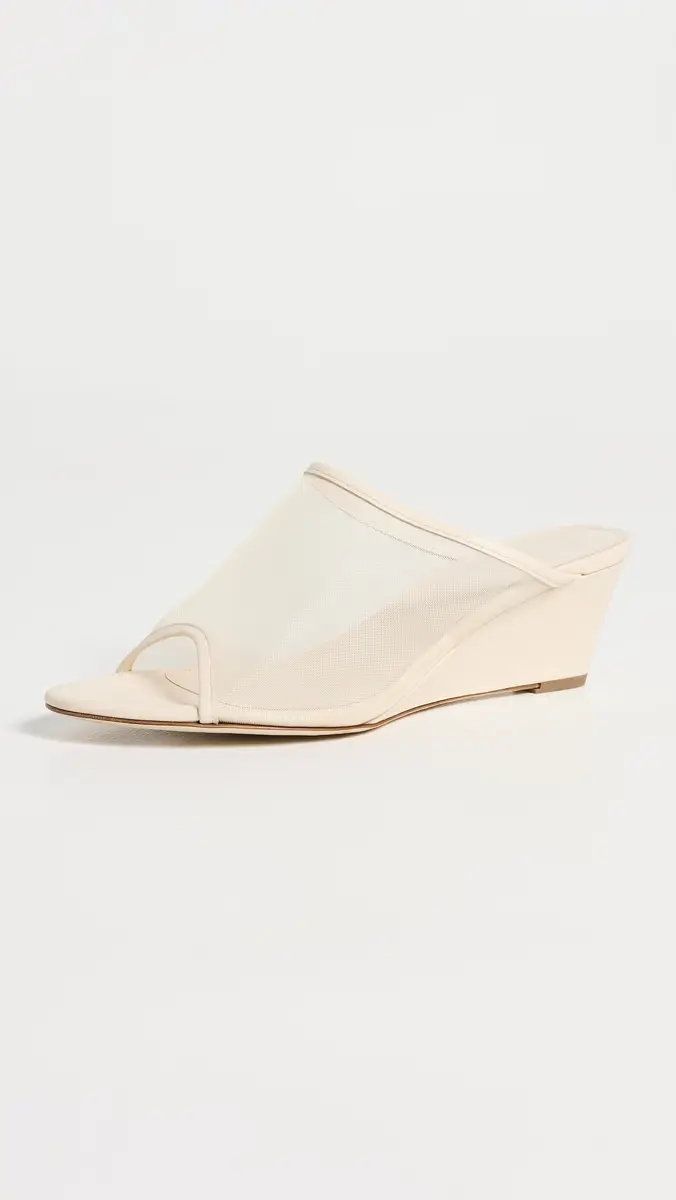 AEYDE Suzanne Mesh Wedge Sandals Creamy | Thumbnail 2 AEYDE Suzanne Mesh Wedge Sandals Creamy | Thumbnail 2