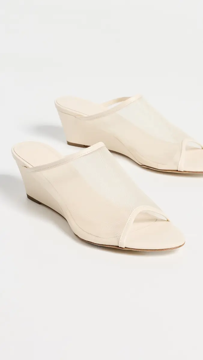 AEYDE Suzanne Mesh Wedge Sandals Creamy | Thumbnail 5 AEYDE Suzanne Mesh Wedge Sandals Creamy | Thumbnail 5