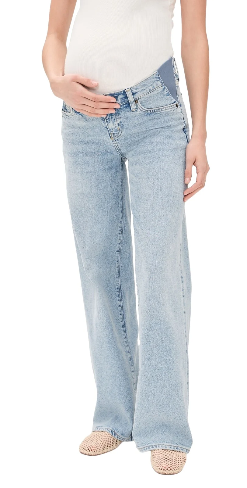 The Relaxed Wide Leg Maternity Jeans The Relaxed Wide Leg Maternity Jeans
