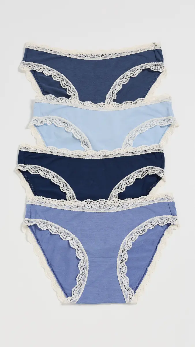 Stripe & Stare Original Knickers 4 Pack Denim Blues | Thumbnail 2