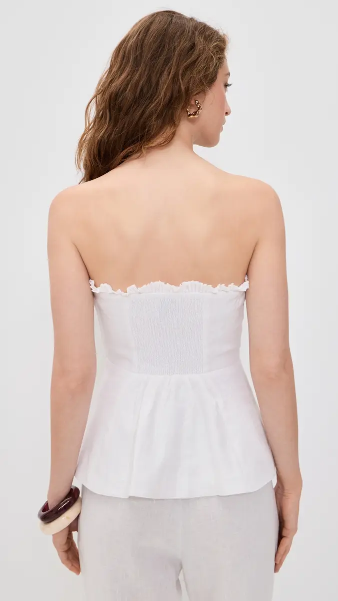 Posse Florence Strapless Linen Top | Thumbnail 3