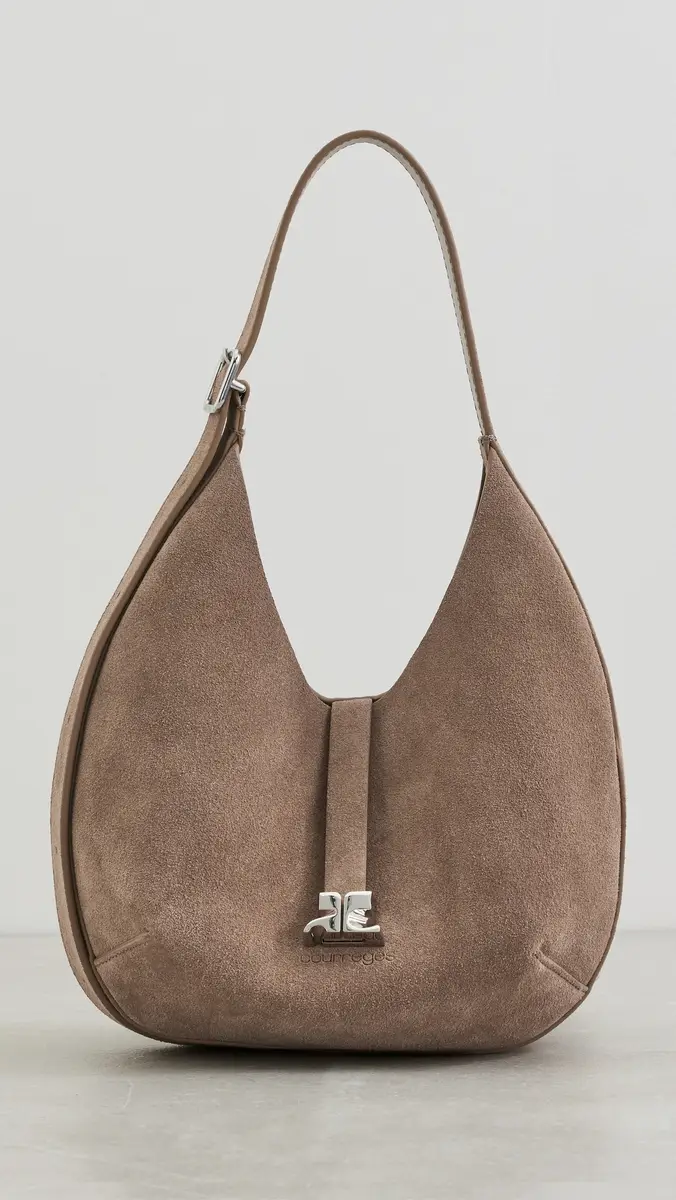 Courrèges Small Holy Suede Hobo Bag Pastel One Size | Thumbnail 2 Courrèges Small Holy Suede Hobo Bag Pastel One Size | Thumbnail 2