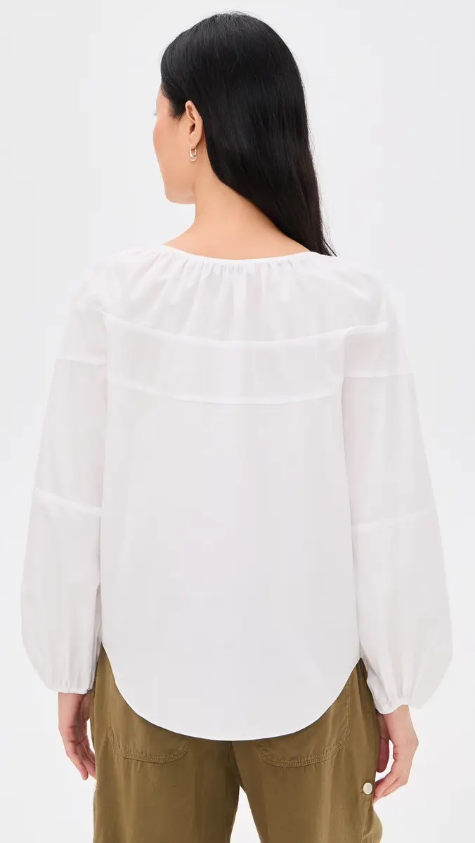 Vince Shirred Long Sleeve Top | Thumbnail 3 Vince Shirred Long Sleeve Top | Thumbnail 3