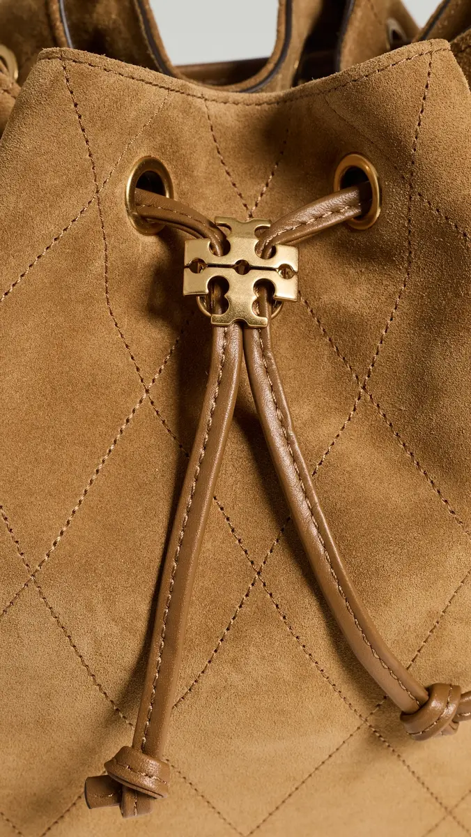 Tory Burch Charlie Quilted Suede Drawstring Shoulder Bag | Thumbnail 5 Tory Burch Charlie Quilted Suede Drawstring Shoulder Bag | Thumbnail 5