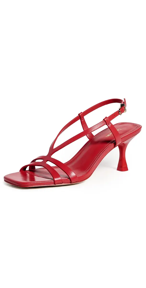 Larroudé Daphne Sandals Scarlet Leather | Image 1 Larroudé Daphne Sandals Scarlet Leather | Image 1