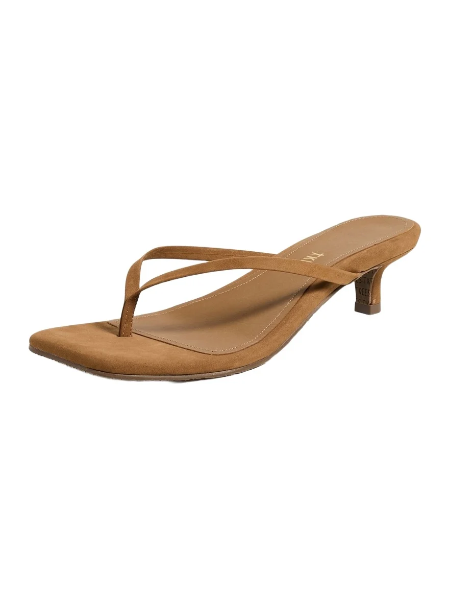 TKEES Square Toe Julia Suede Sandals