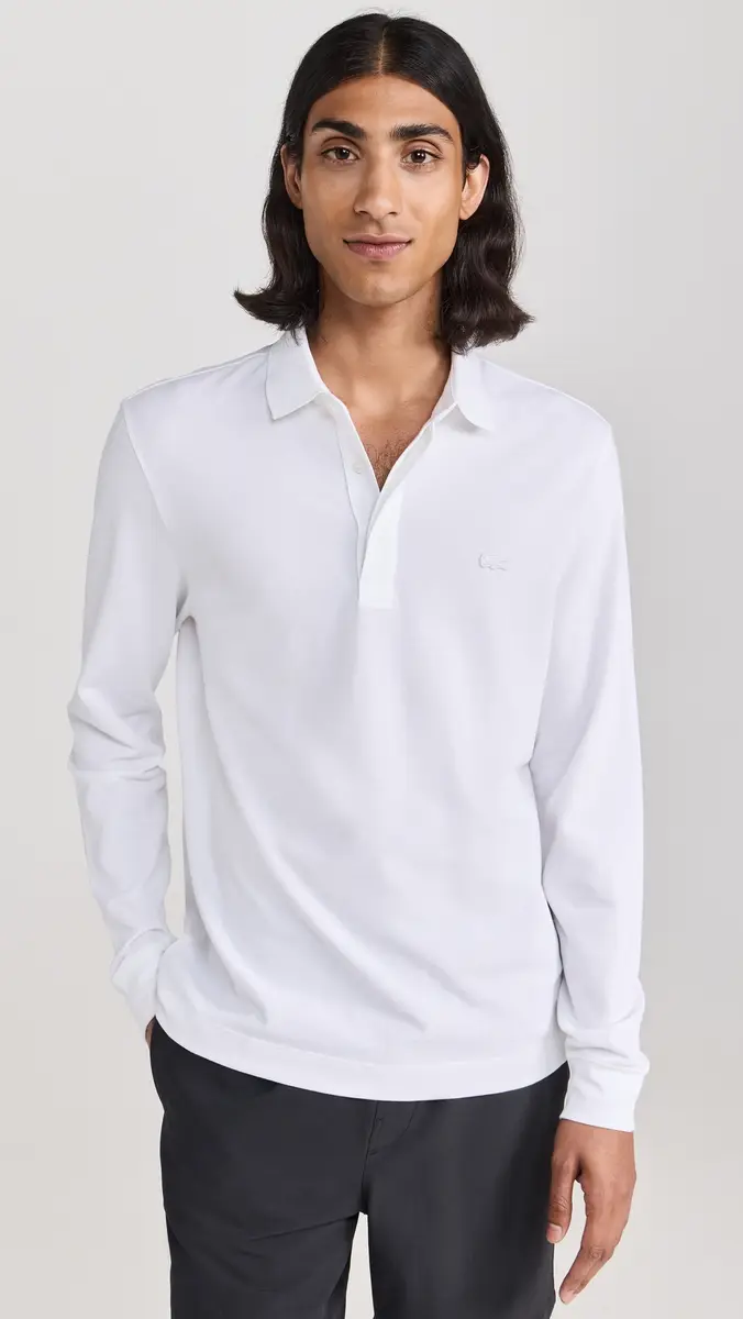 Lacoste Long Sleeve Stretch Cotton Paris Polo | Thumbnail 2 Lacoste Long Sleeve Stretch Cotton Paris Polo | Thumbnail 2