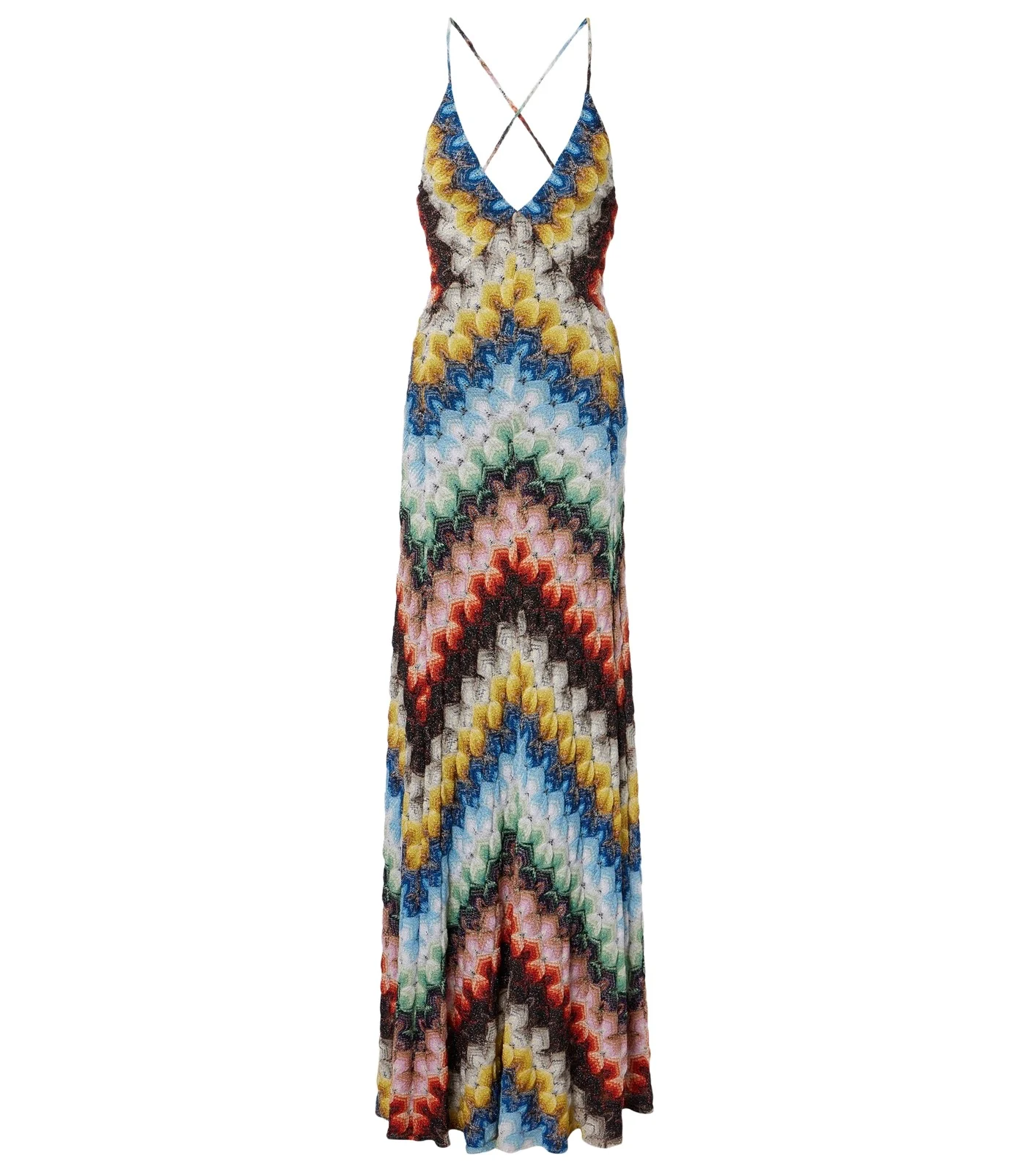 Zigzag open-back lamé gown Zigzag open-back lamé gown