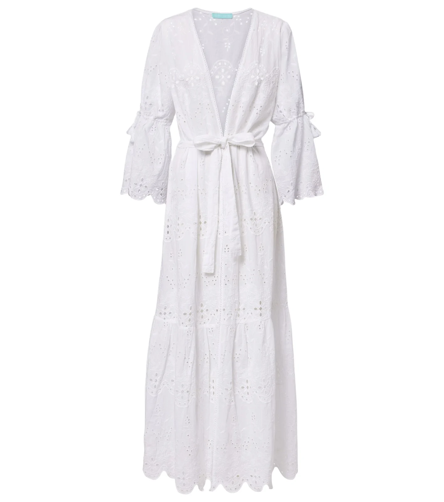 Talitha broderie anglaise belted cotton kaftan