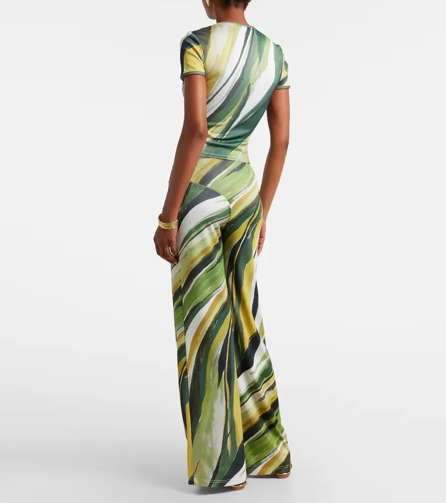 Christopher Esber Printed ribbed-knit jersey wide-leg pants | Thumbnail 3 Christopher Esber Printed ribbed-knit jersey wide-leg pants | Thumbnail 3