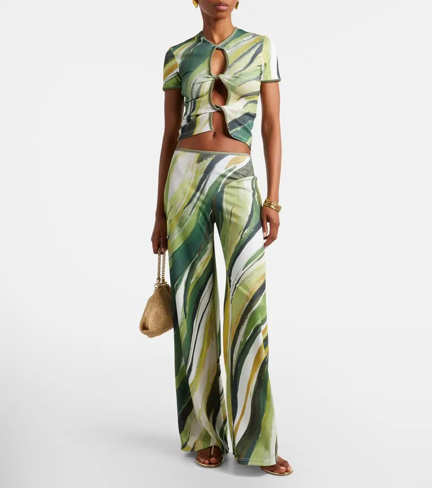 Christopher Esber Printed ribbed-knit jersey wide-leg pants | Thumbnail 4 Christopher Esber Printed ribbed-knit jersey wide-leg pants | Thumbnail 4