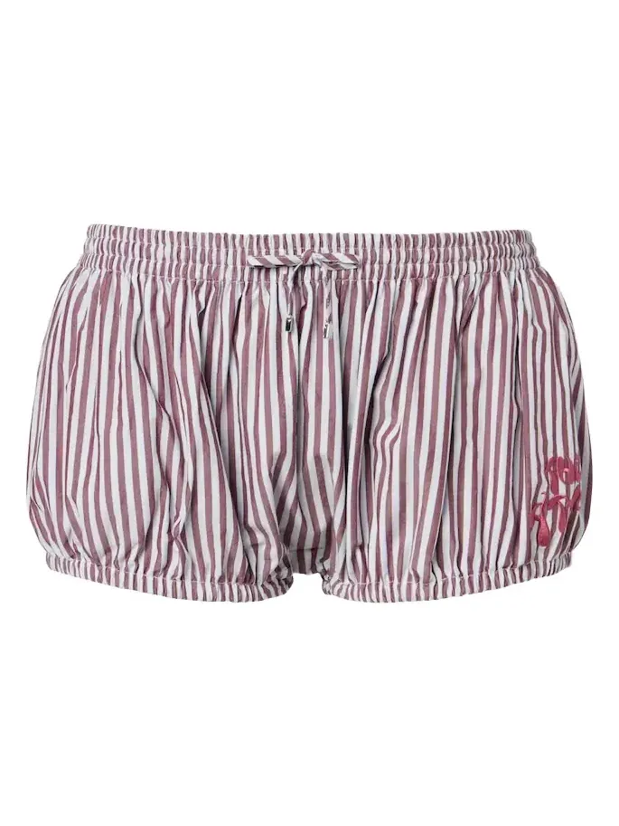Striped cotton shorts
