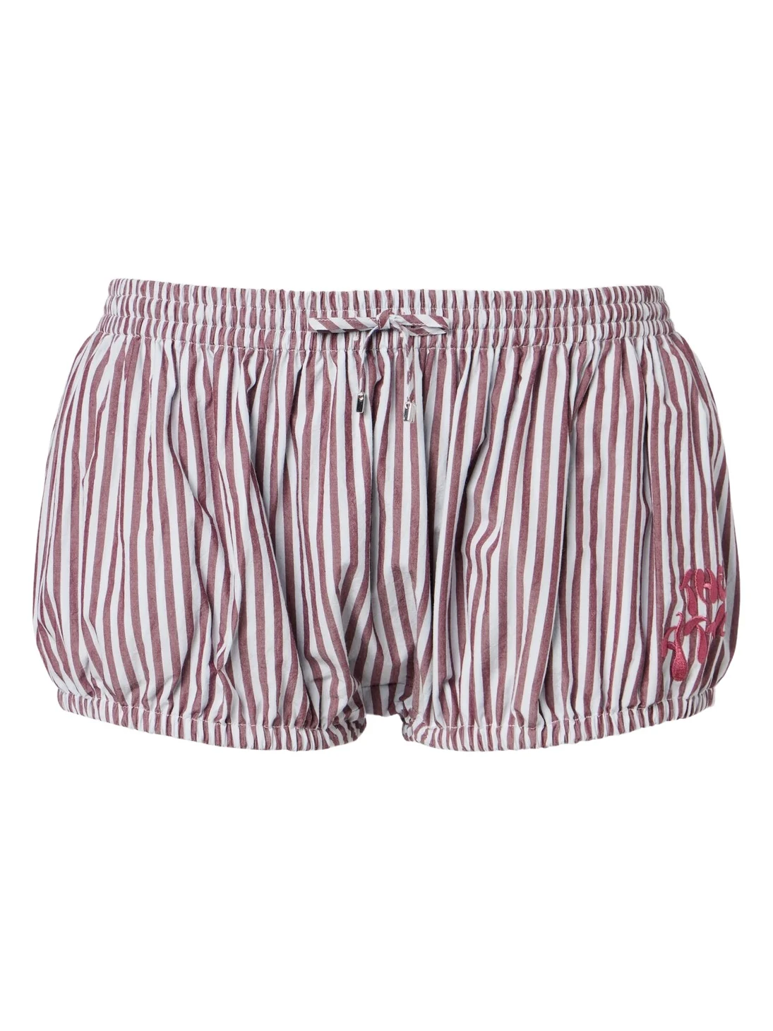 The Attico Striped cotton shorts