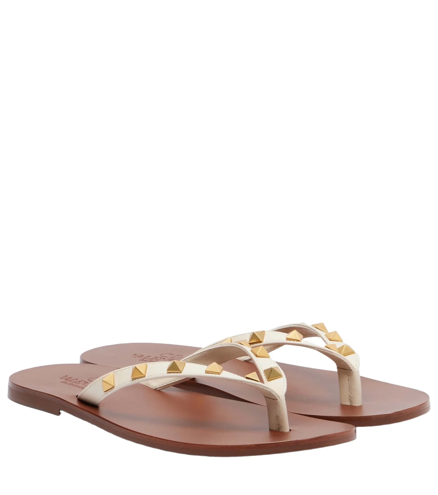 Rockstud leather thong sandals Rockstud leather thong sandals